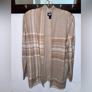 Lands' End Women's Cotton Cardigan Size Large